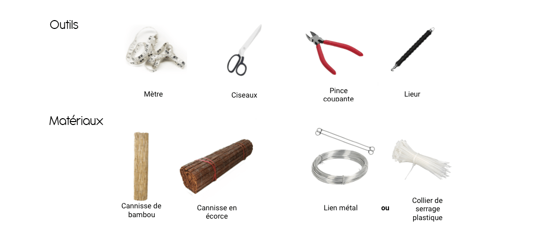 Matériaux et outils pour mettre en place un brise vue